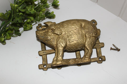 Brass Pig Door Knocker